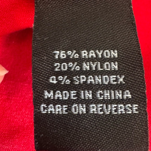 NWOT/EUC Tenney Mid Rise Slim Straight Ankle Trouser in Bright Red - Picture 9 of 14